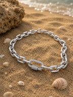 Silver link necklace