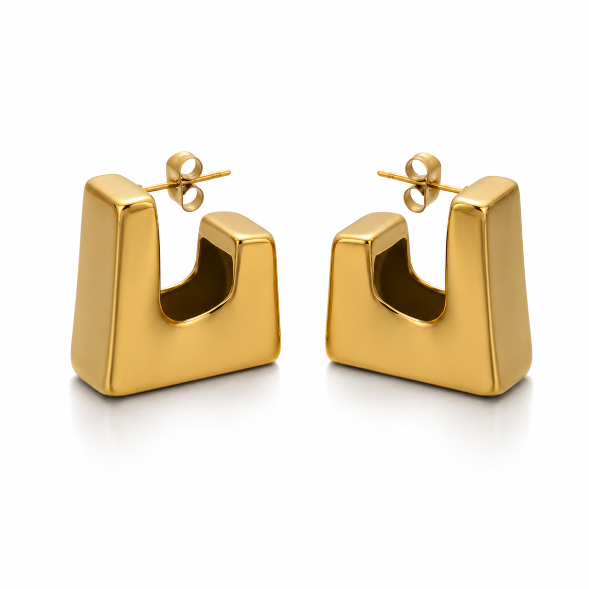 Nova Chunky Geometric Stud Earrings