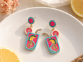 Citrus Splash Beaded Drop Earrings