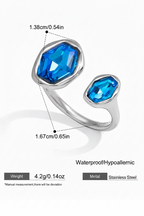 Azure & Peridot Open Gemstone Ring