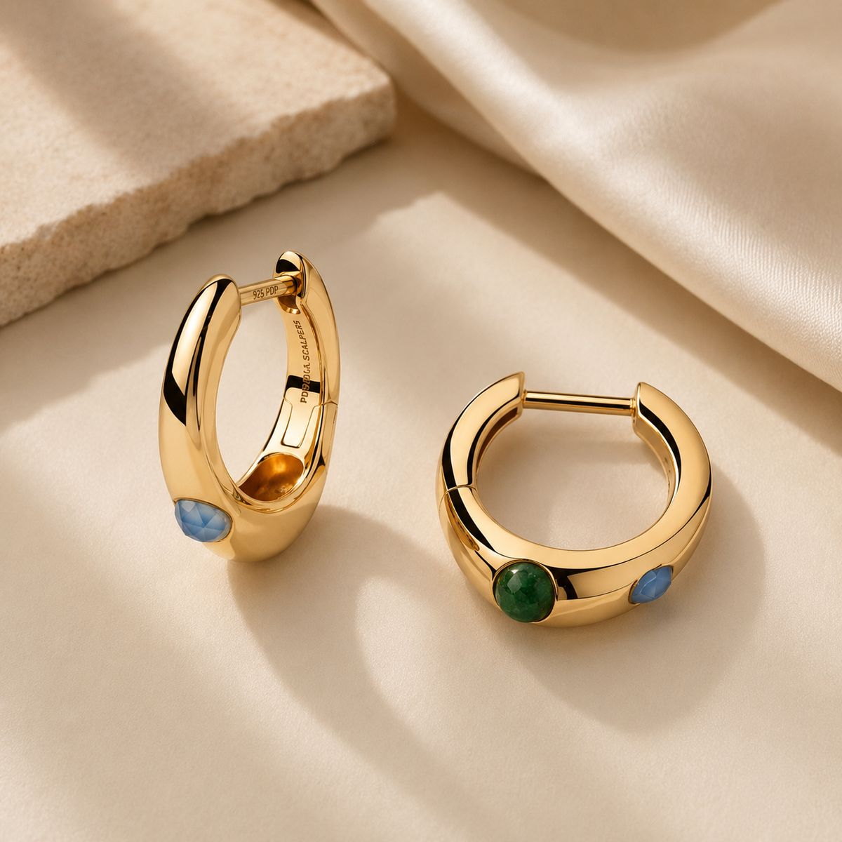 Luna Gem Hoop Earring