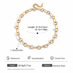 Pearl Link Gold Necklace