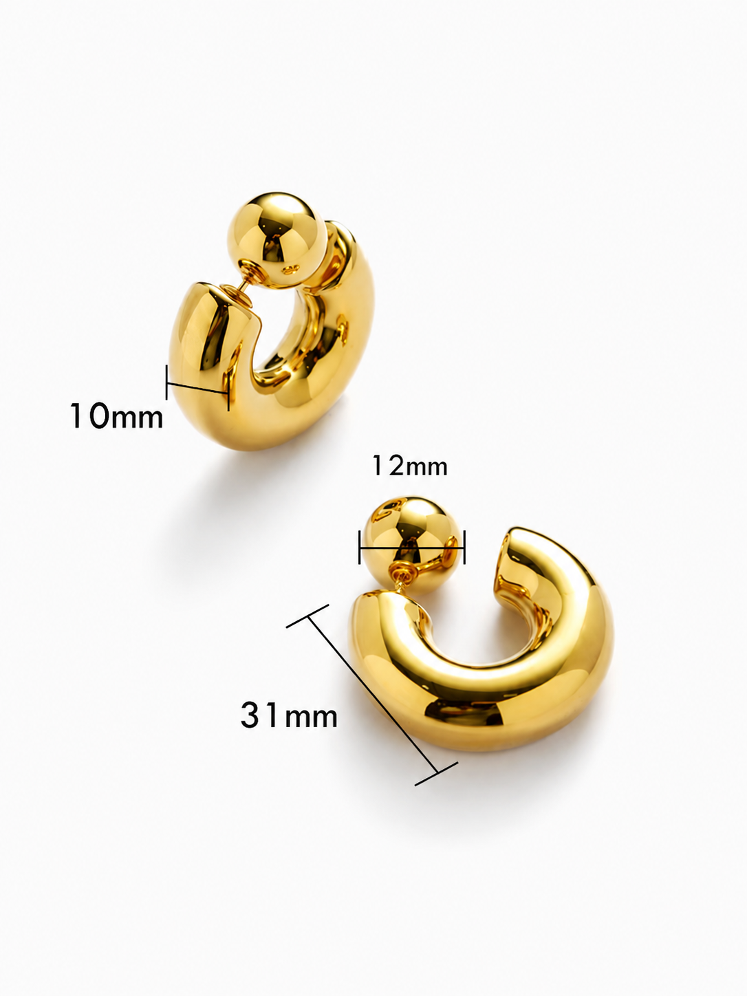 Celeste Dome Hoop Earrings
