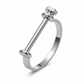 Minimalist Screw Lock Open Bangle Bracelet