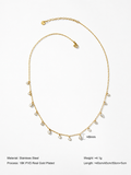 Dainty Crystal Charm Chain Necklace
