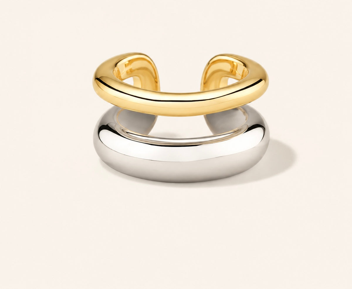 Duo-Tone Sculpted Ear Cuffs