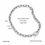 Silver link necklace