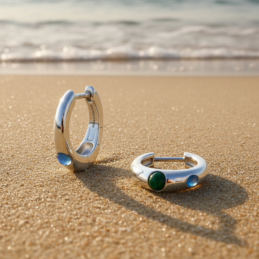 Luna Gem Hoop Earrings