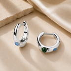Luna Gem Hoop Earrings