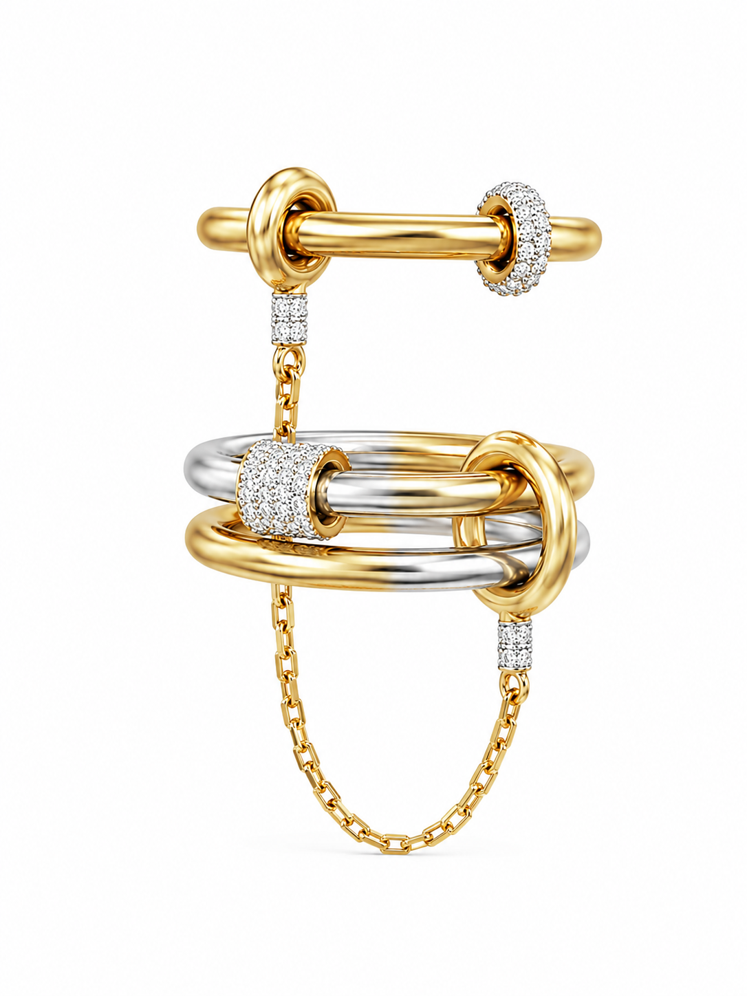 Celeste Dual Tone Chain Ring