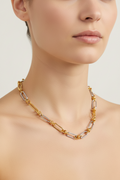 Dual Tone Link Chain Necklace