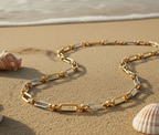Dual Tone Link Chain Necklace