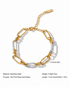 Dual Tone Link Bracelet
