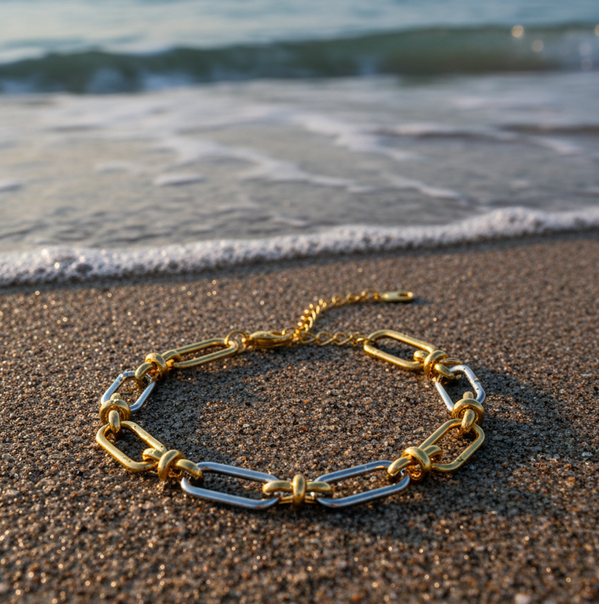 Dual Tone Link Bracelet