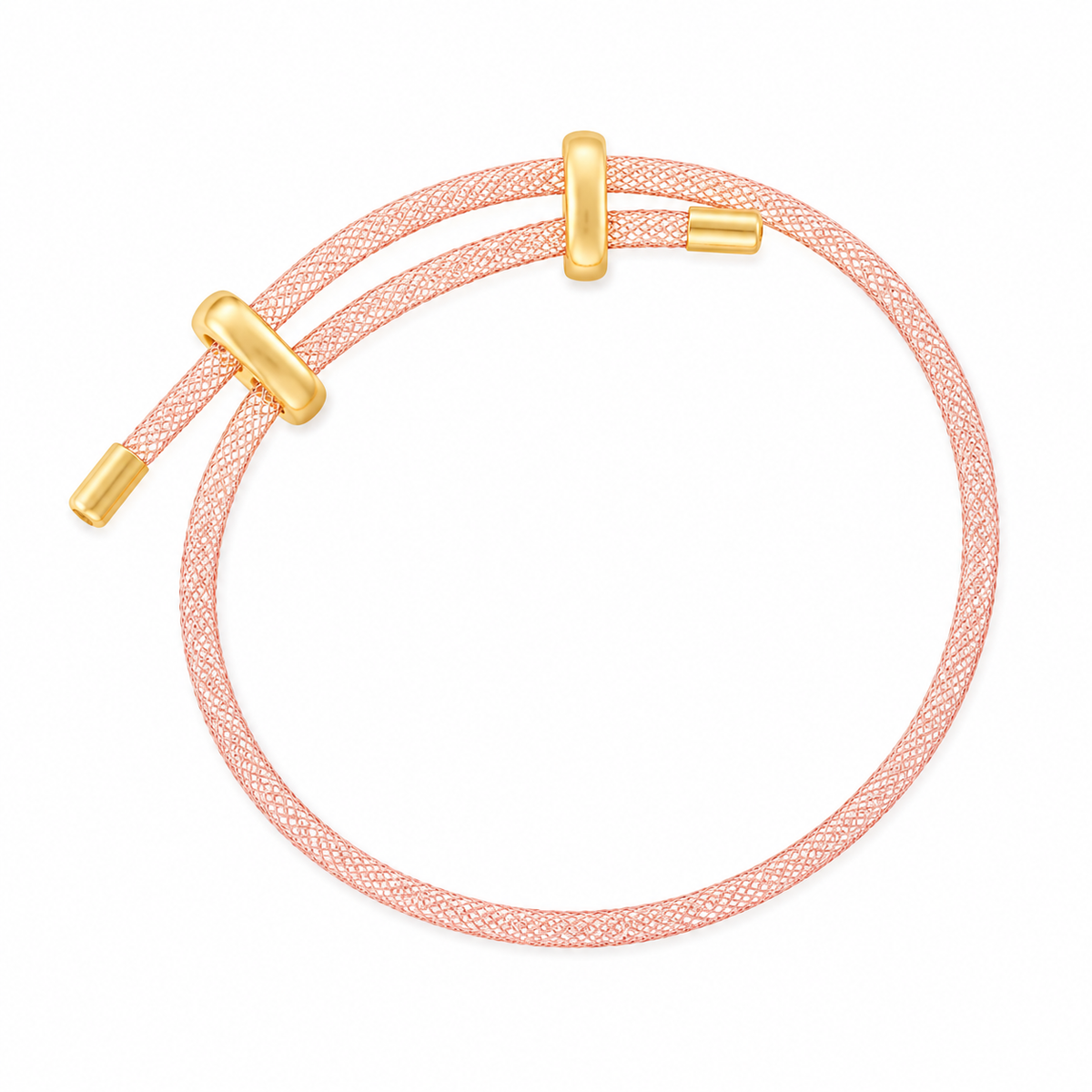 Blush Mesh Adjustable Bracelet