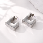 Nova Chunky Geometric Stud Earrings