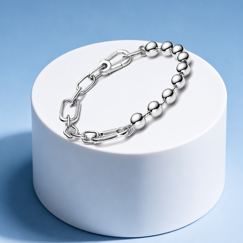 Link & Bead Chain Bracelet