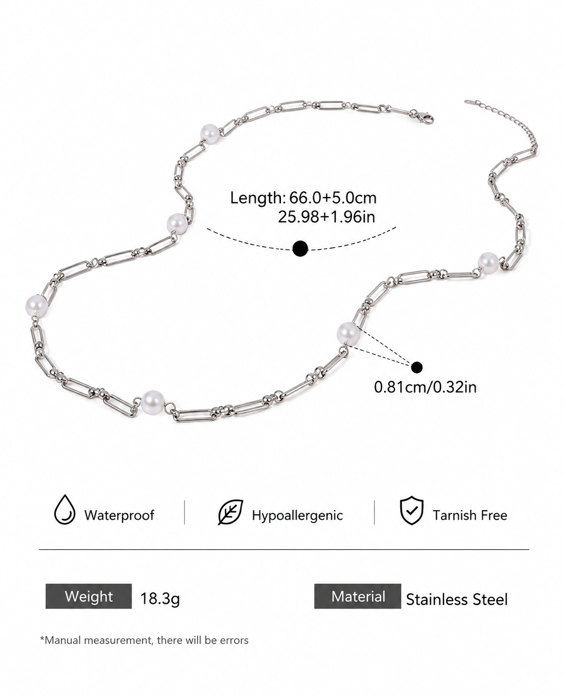 Pearl Link Chain Necklace