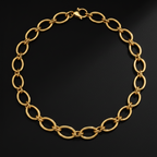 Classic Oval Link Gold Necklace