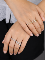 Eterna Double Loop Pavé Ring