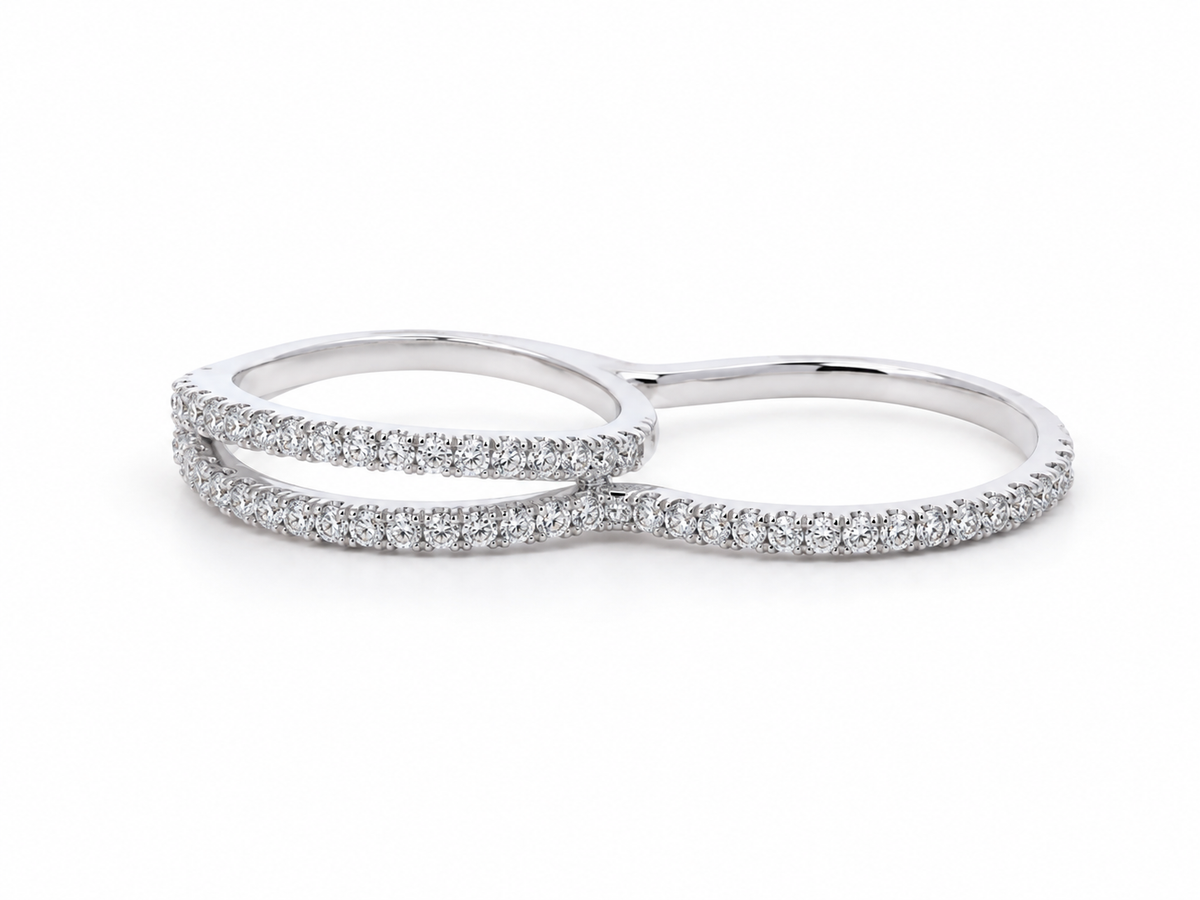 Eterna Double Loop Pavé Ring