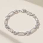Pavé Paperclip Link Bracelet