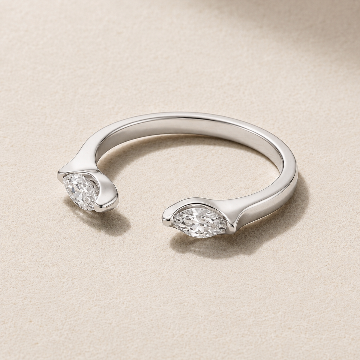 Marquise Open Adjustable Ring