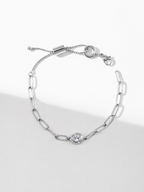 Celestial Paperclip Link Bracelet – Gold & Silver