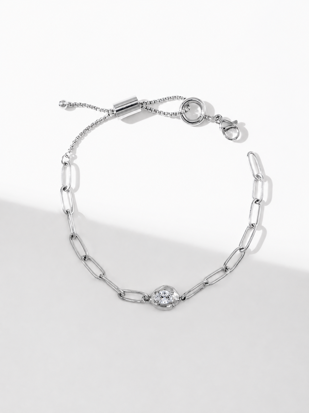 Celestial Paperclip Link Bracelet – Gold & Silver