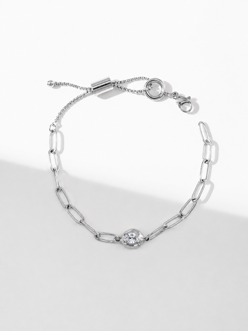 Celestial Paperclip Link Bracelet – Gold & Silver