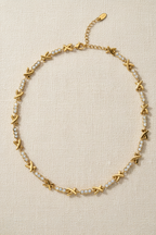 XOXO Crystal Link Necklace