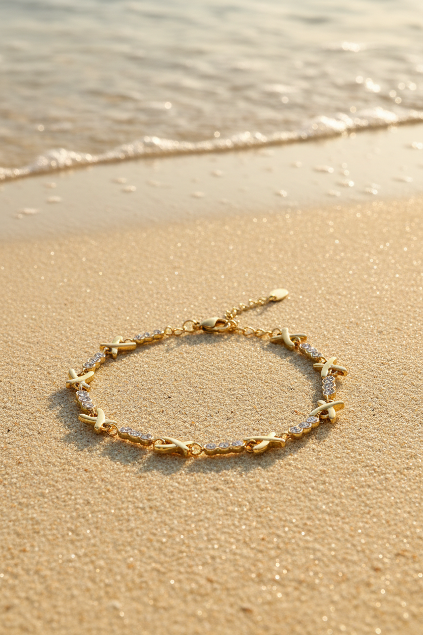 XOXO Crystal Link Bracelet