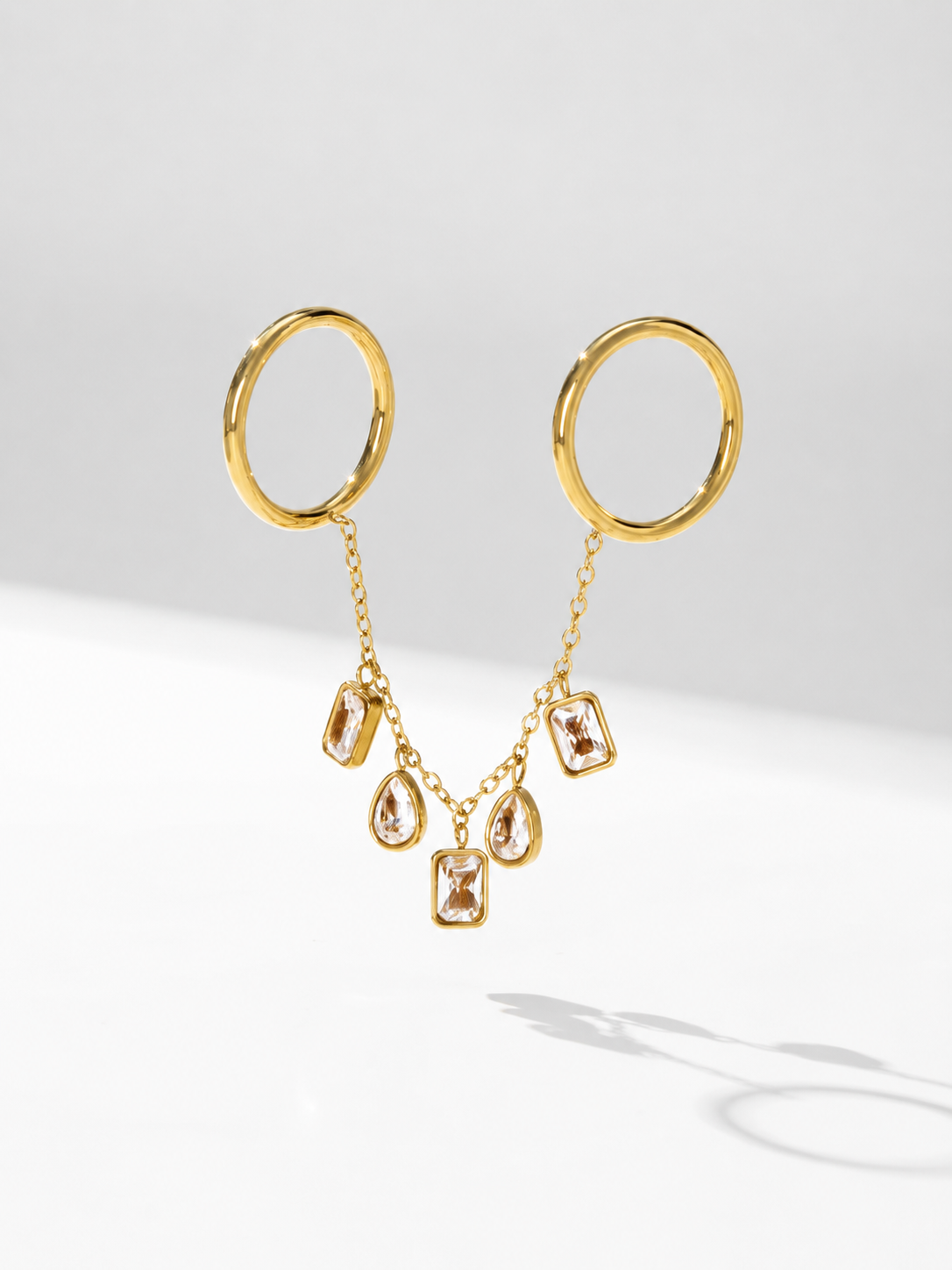 Golden Charm Ring Hand Chain