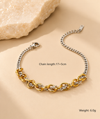 Twist Link Duo-Tone Bracelet