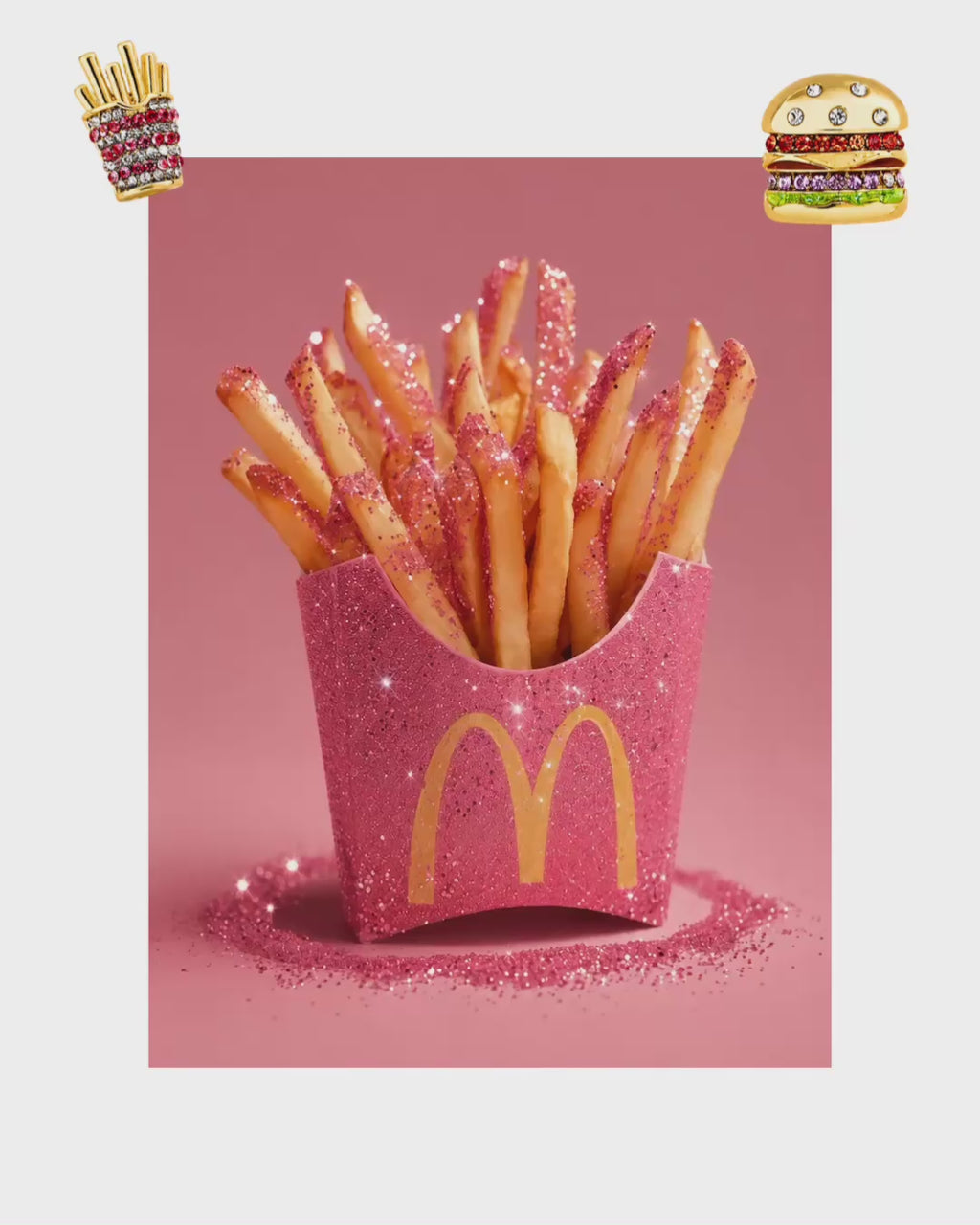 Burger & Fries Crystal set