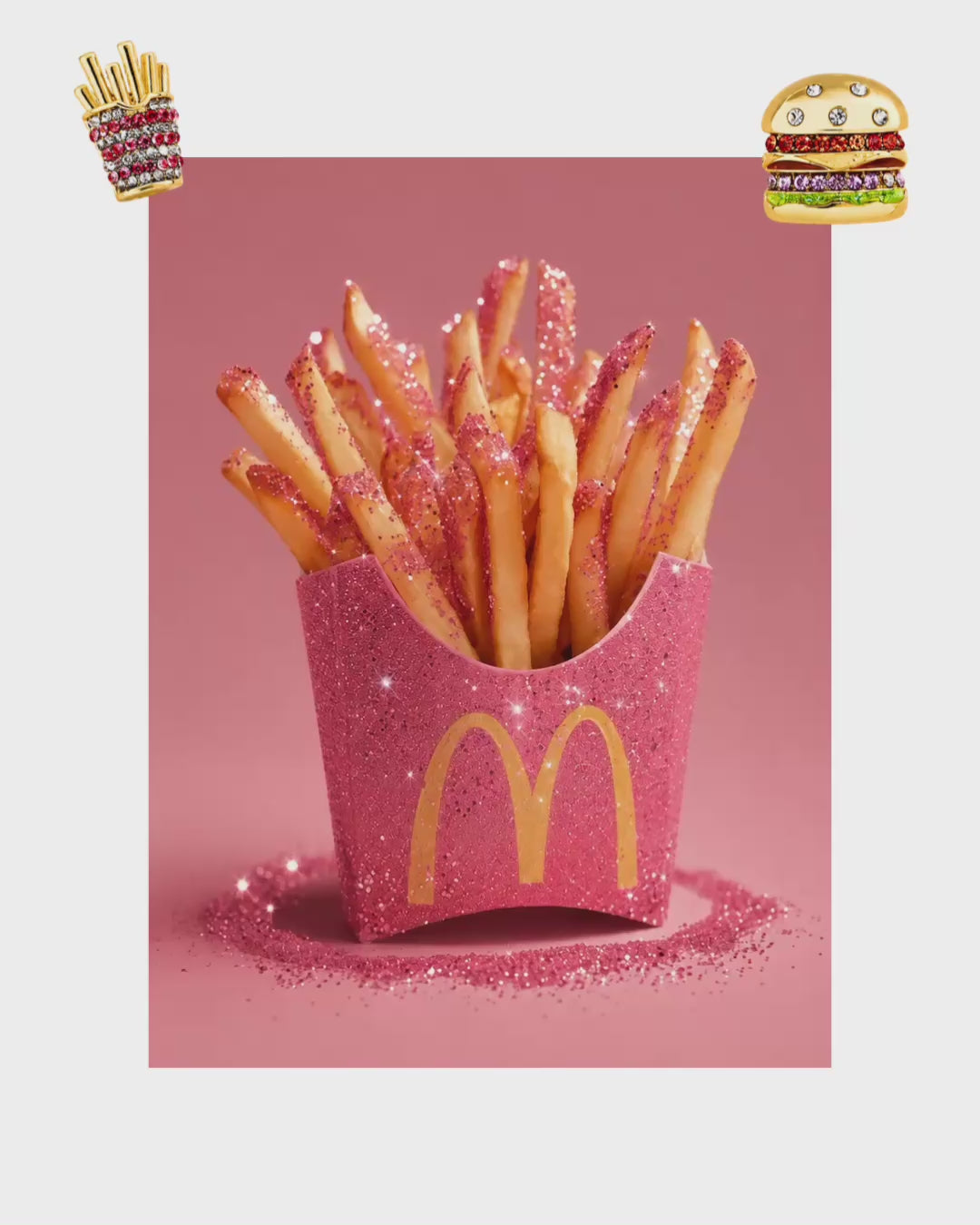 Burger & Fries Crystal set