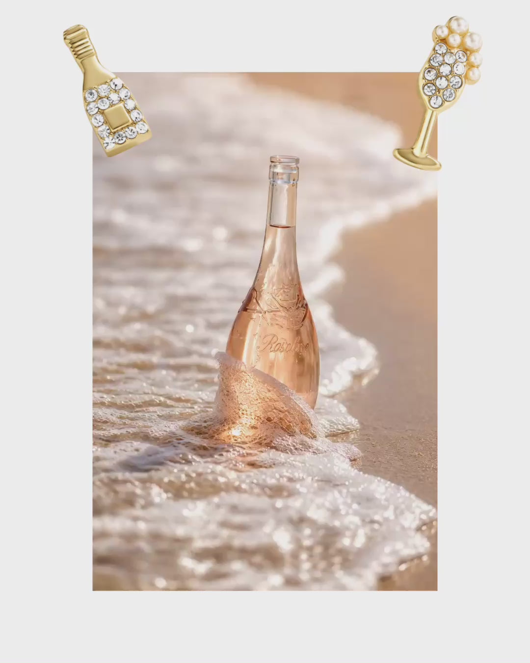 Champagne Celebration Mismatch Stud Earrings – Champagne Bottle & Flute